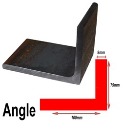 BLACK ANGLE 100MMX75MMX8MM