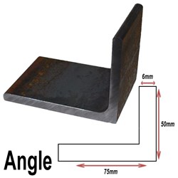 BLACK ANGLE 75MMX50MMX6MM