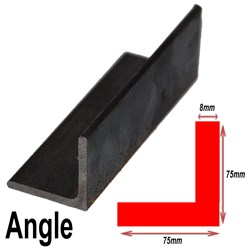 BLACK ANGLE 75MMX75MMX8MM