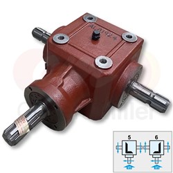 GEARBOX 1:1 90HP 1-3/8X6 SHAFT