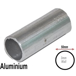 ALUMINIUM TUBE 50MM OD X 3MM