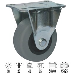 CASTOR 50MM URETHANE FIXED