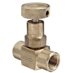 BRASS BSPT NEEDLE VALVE F/F