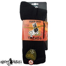 MERINO TREADS SOCKS BLACK