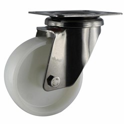 CASTOR 100MM S/STEEL SWIVEL