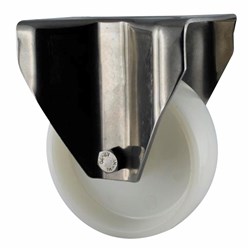 CASTOR 80MM S/STEEL FIXED