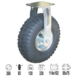 CASTOR 260MM PNUEMATIC FIXED