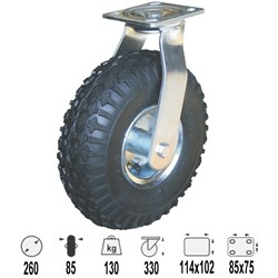 CASTOR 260MM PNUEMATIC SWIVEL