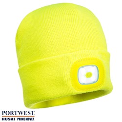 RECHARGEABLE TWIN LED BEANIE