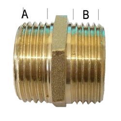 BRASS BSPT NIPPLE M/M