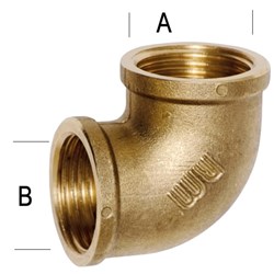 BRASS BSPT ELBOW 90 F