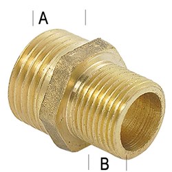 BRASS BSPT REDUCING NIPPLE M/M