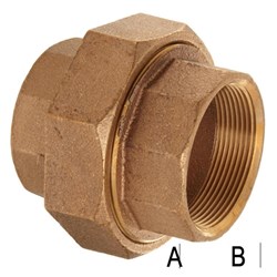 BRASS BSPT BARREL UNION F/F