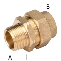 BRASS BSPT BARREL UNION M/F