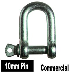DEE SHACKLE GALVANISED 10MM