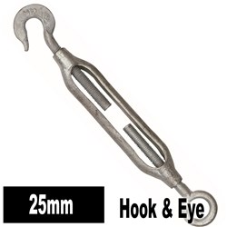 TURNBUCKLE HOOK/EYE 25MM