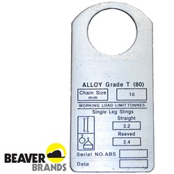 LOAD TAG 10MM SINGLE LEG T80