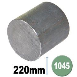 BLACK ROUND BAR 1045 220MM