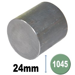 BLACK ROUND BAR 24MM