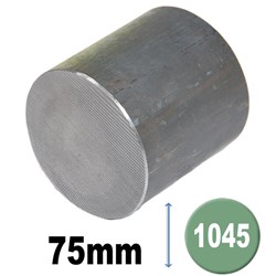BLACK ROUND BAR 1045 75MM