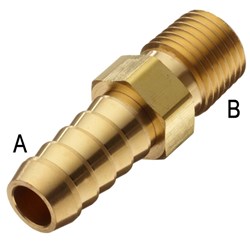 BRASS BSPT HOSETAIL M