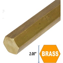 BRASS HEX BAR 2.000"