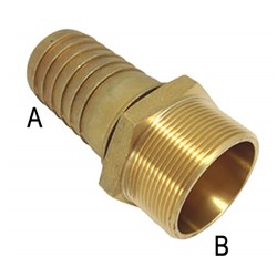 BRASS BSPT HOSETAIL M
