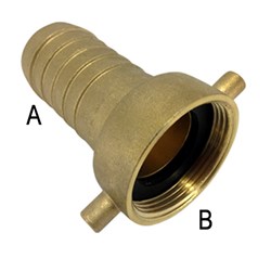 BRASS BSPT NUT & TAIL F