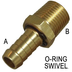 BRASS BSPT HOSETAIL SWIVEL M