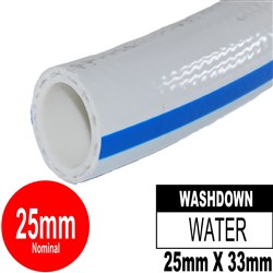 HOSE WASHDOWN BLUE/WHITE 25MM