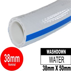 HOSE WASHDOWN BLUE/WHITE 38MM