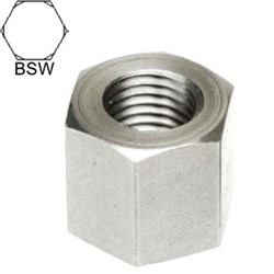 DEEP NUT BSW BRIGHT STEEL 9/16