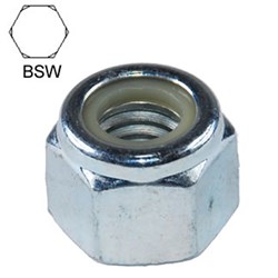 PLATED NYLOC NUT BSW 1/2
