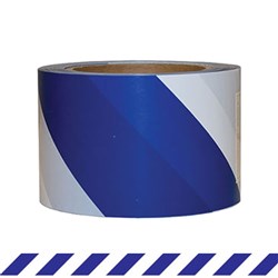 TAPE BARRIER BLU/WHT 75MMX100M