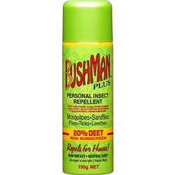 BUSHMANS PLUS 20% DEET 150G