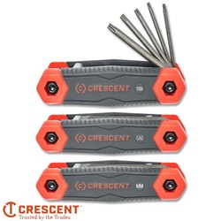 CRESCENT HEX & TORX FOLD SET