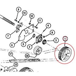 CASE FEEDER JACKSHAFT PUULEY
