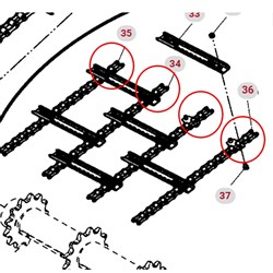 GLEANER REAR FEEDER CHAIN ONLY