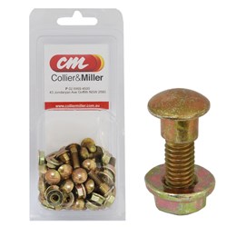 KNIFE BOLT & NUT M6X20 PK25