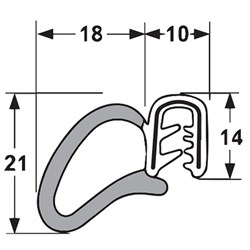 JD RADIATOR DOOR ISOLATOR SEAL