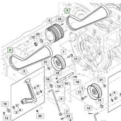COTTON PICKER FAN DRIVE BELT