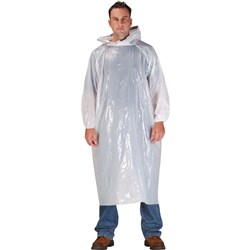 PLASTIC PONCHO WHITE