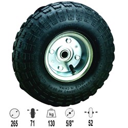 WHEEL PNEUMATIC 265MM OFFSET