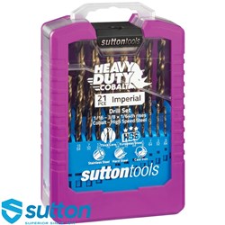 SUTTON 21PC CO-HSS DRILL SET