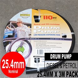 DRUM PUMP HOSE 1" X 3M PACK