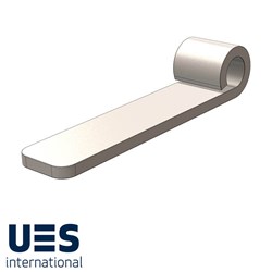 STRAP HINGE BLACK BUSHED 100MM