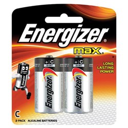 ENERGIZER MAX BATTERIES C 2PK