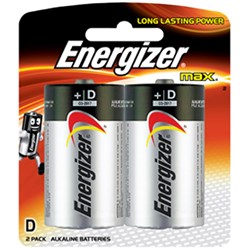 ENERGIZER MAX BATTERIES D 2PK