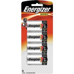 ENERGIZER MAX BATTERIES D 4PK