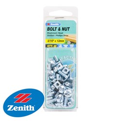 BOLT&NUT MUSHROOM HEAD 3/16X12